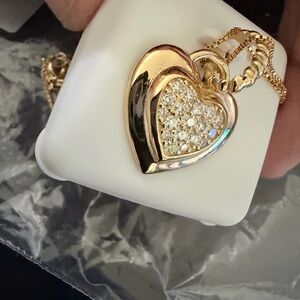 MOISSANITE
925 SILVER over gold 
0.25 CTW  Heart Pendant Necklace